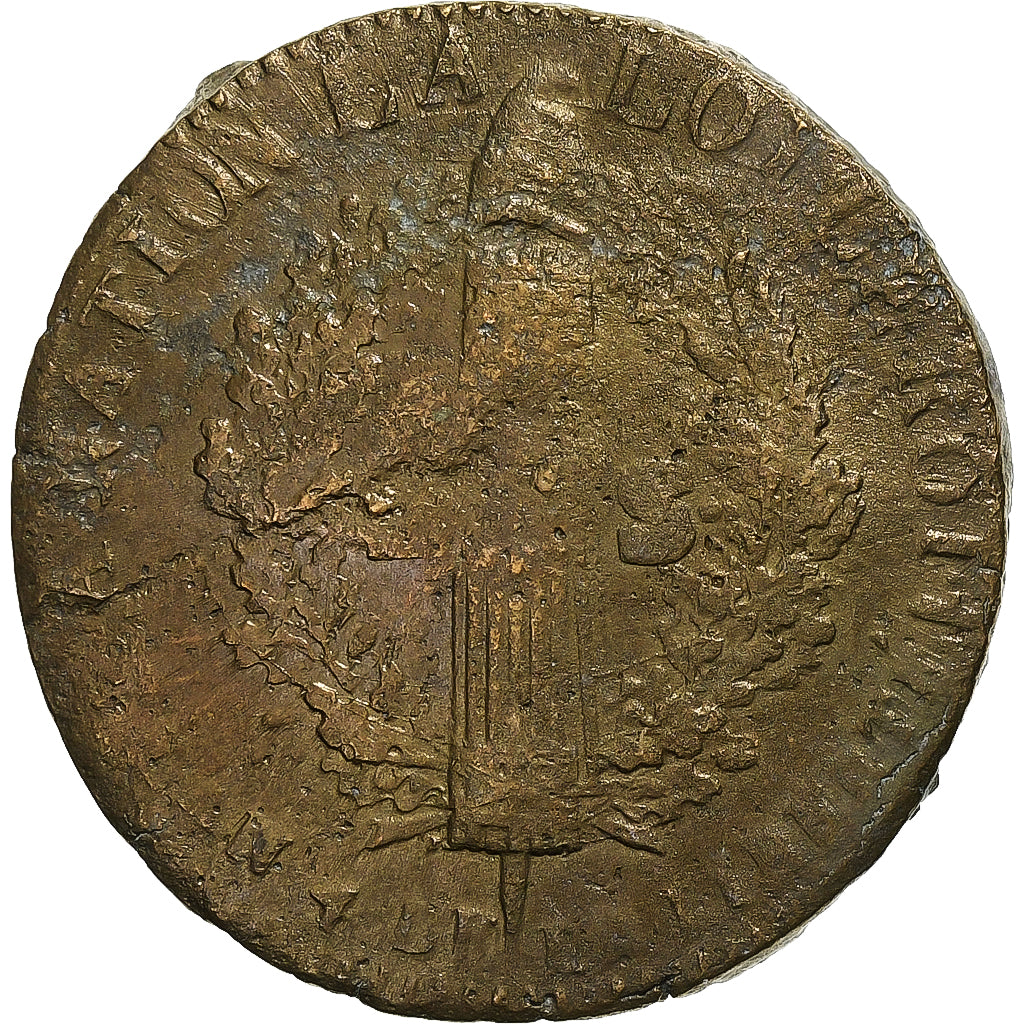Frankrijk, Constitution, 2 Sols, 2 sols françois, 1792 / AN 4, Arras, 1er sem