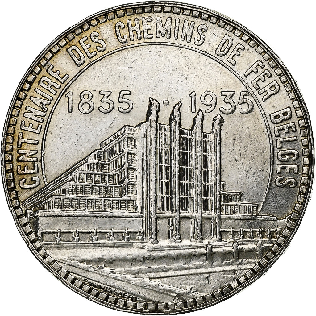 Belgique, Leopold III, 50 Francs, 50 Frank, 1935, Légend in French, Argent