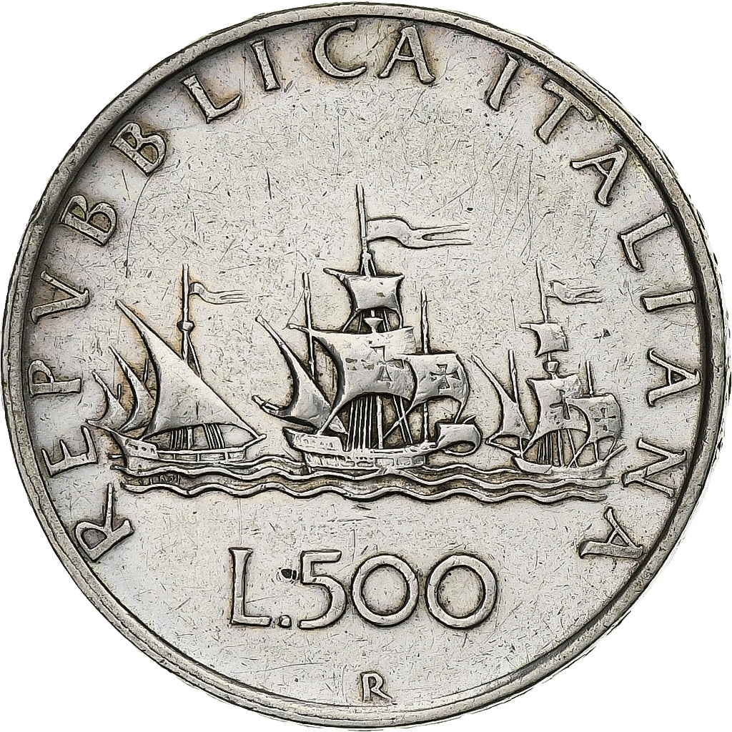 Italy, 500 Lire, 1959, Rome, Silver, EF(40-45), KM:98
