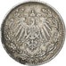 GERMANIA - IMPERO, 1/2 Mark, 1907, Munich, Argento, MB+, KM:17