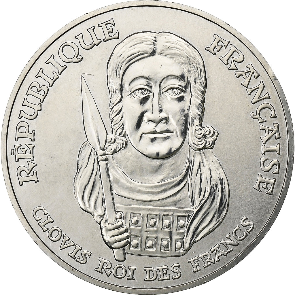 France, 100 Francs, Clovis, 1996, Paris, Silver, AU(50-53), Gadoury:953, KM:1180