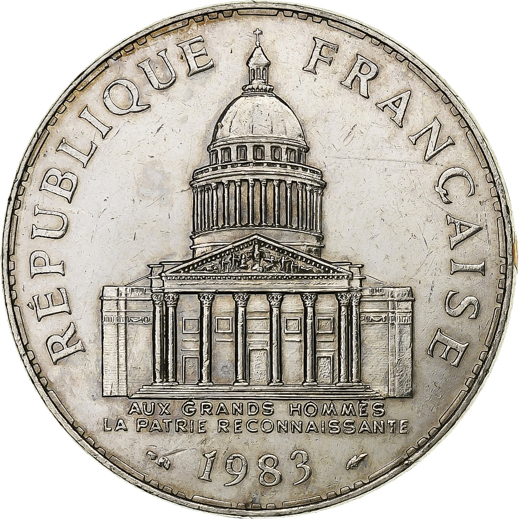 France, 100 Francs, Panthéon, 1983, Paris, Silver, AU(50-53), Gadoury:898