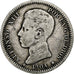 Spain, Alfonso XIII, Peseta, 1904, Valencia, Silver, VF(30-35), KM:721