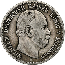 German States, PRUSSIA, Wilhelm I, 2 Mark, 1876, Breslau, Silver, VF(30-35)