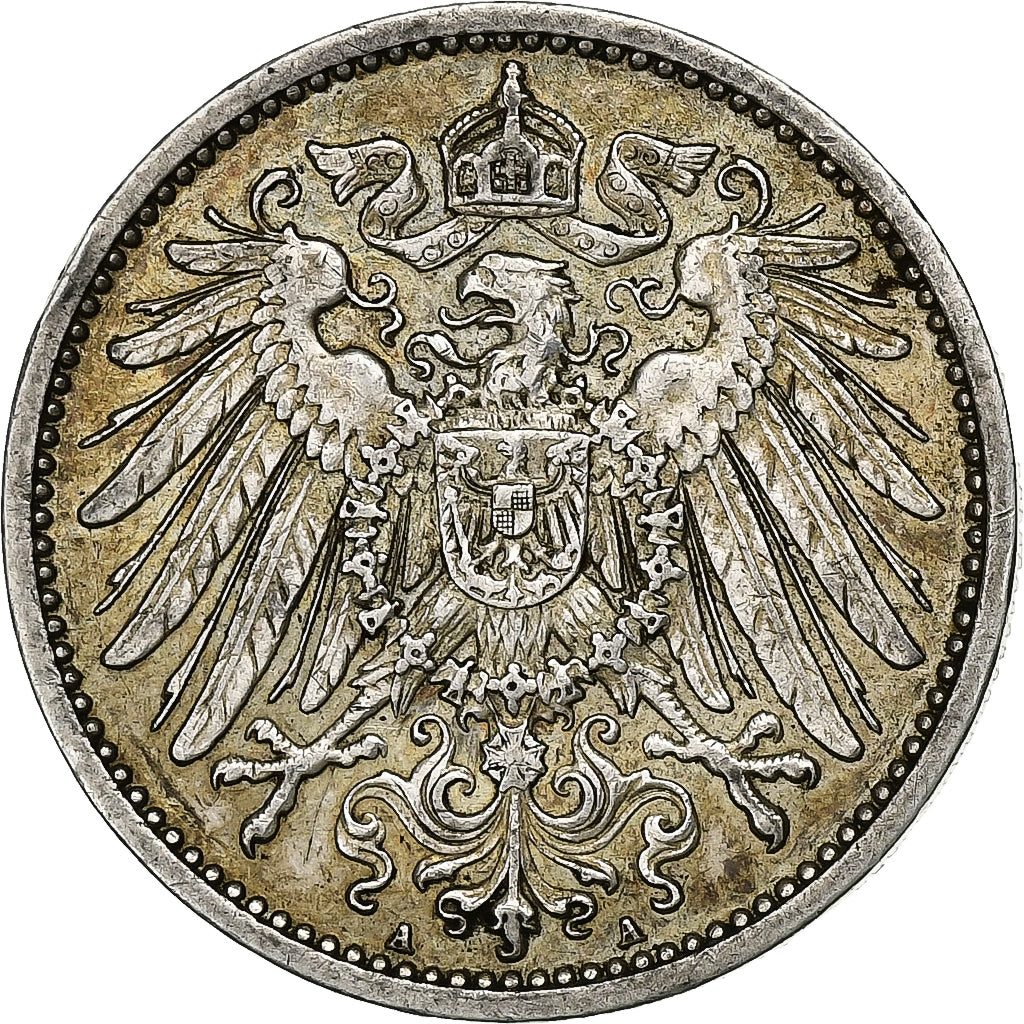 GERMANY - EMPIRE, Wilhelm II, Mark, 1910, Berlin, Silver, AU(50-53), KM:14