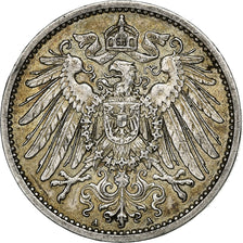 GERMANY - EMPIRE, Wilhelm II, Mark, 1910, Berlin, Silver, AU(50-53), KM:14