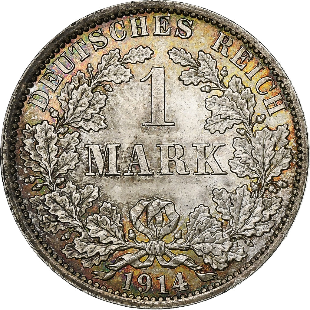 GERMANY - EMPIRE, Wilhelm II, Mark, 1914, Berlin, Silver, AU(50-53), KM:14