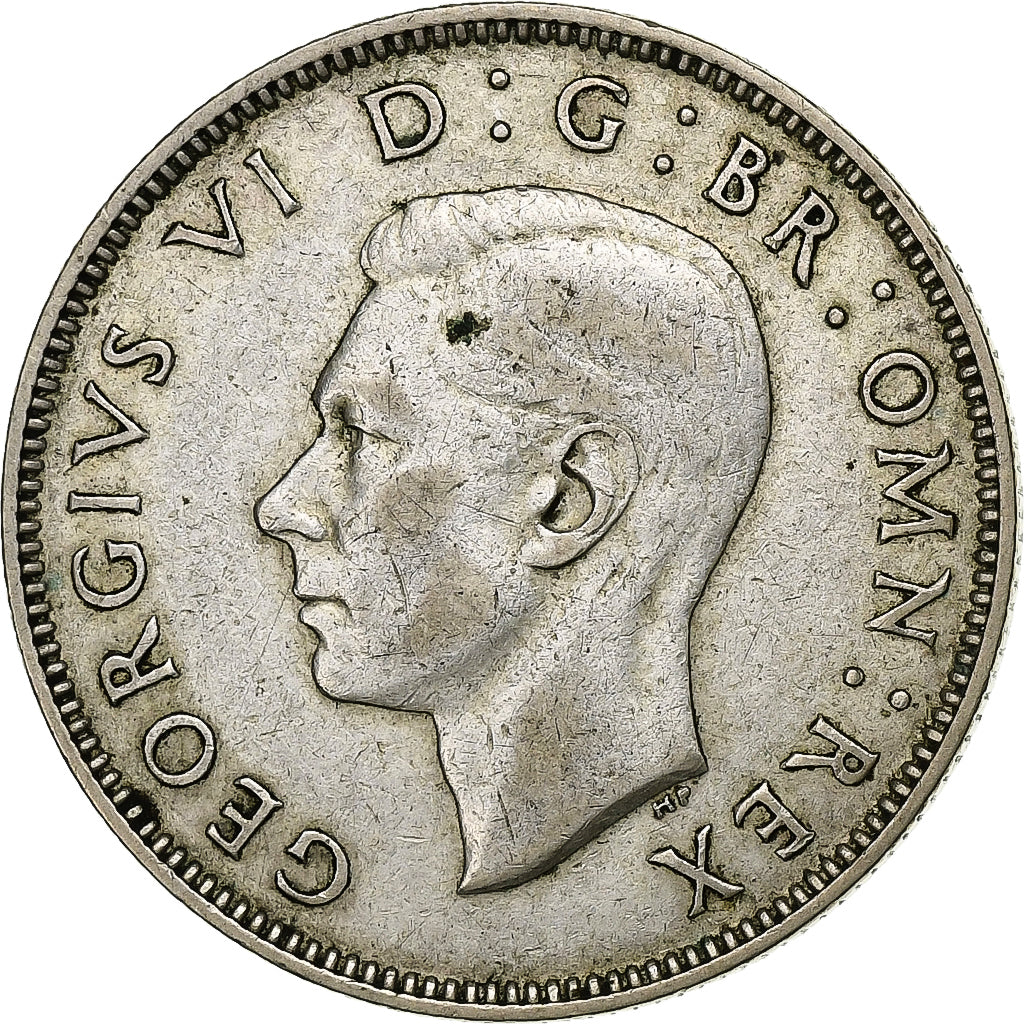 Grã-Bretanha, George VI, Florin, Two Shillings, 1939, Prata, EF(40-45), KM:855