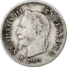 France, Napoleon III, 20 Centimes, 1867, Strasbourg, Silver, VF(30-35)