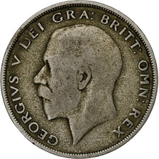Great Britain, George V, 1/2 Crown, 1921, Silver, VF(20-25), KM:818.1a