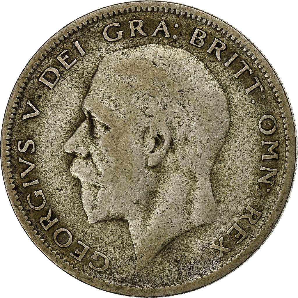 Wielka Brytania, George V, 1/2 Crown, 1928, Srebro, VF(30-35), KM:835