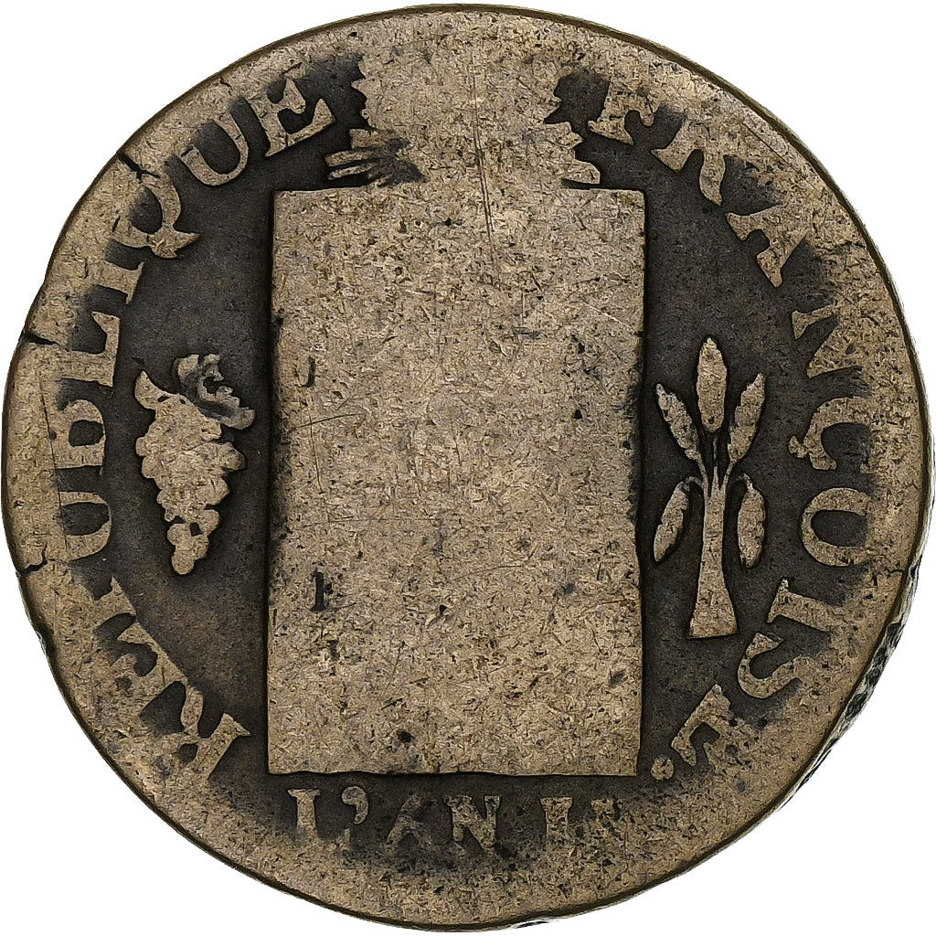 Frankreich, Sol, Sol aux balances françoise, 1793 / AN II, Nantes, Convention