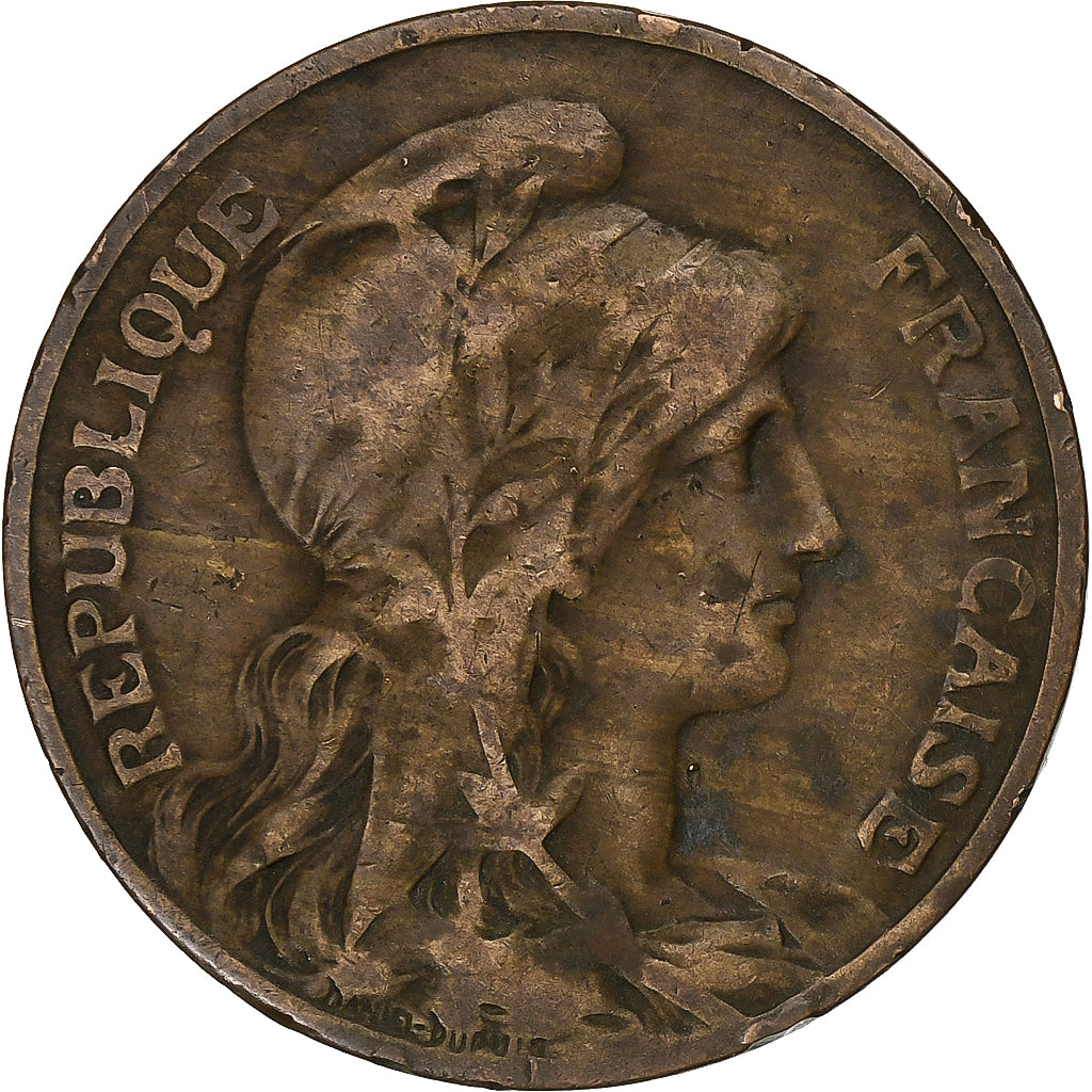 France, 10 Centimes, Dupuis, 1912, Paris, Bronze, VF(30-35), Gadoury:277, KM:843