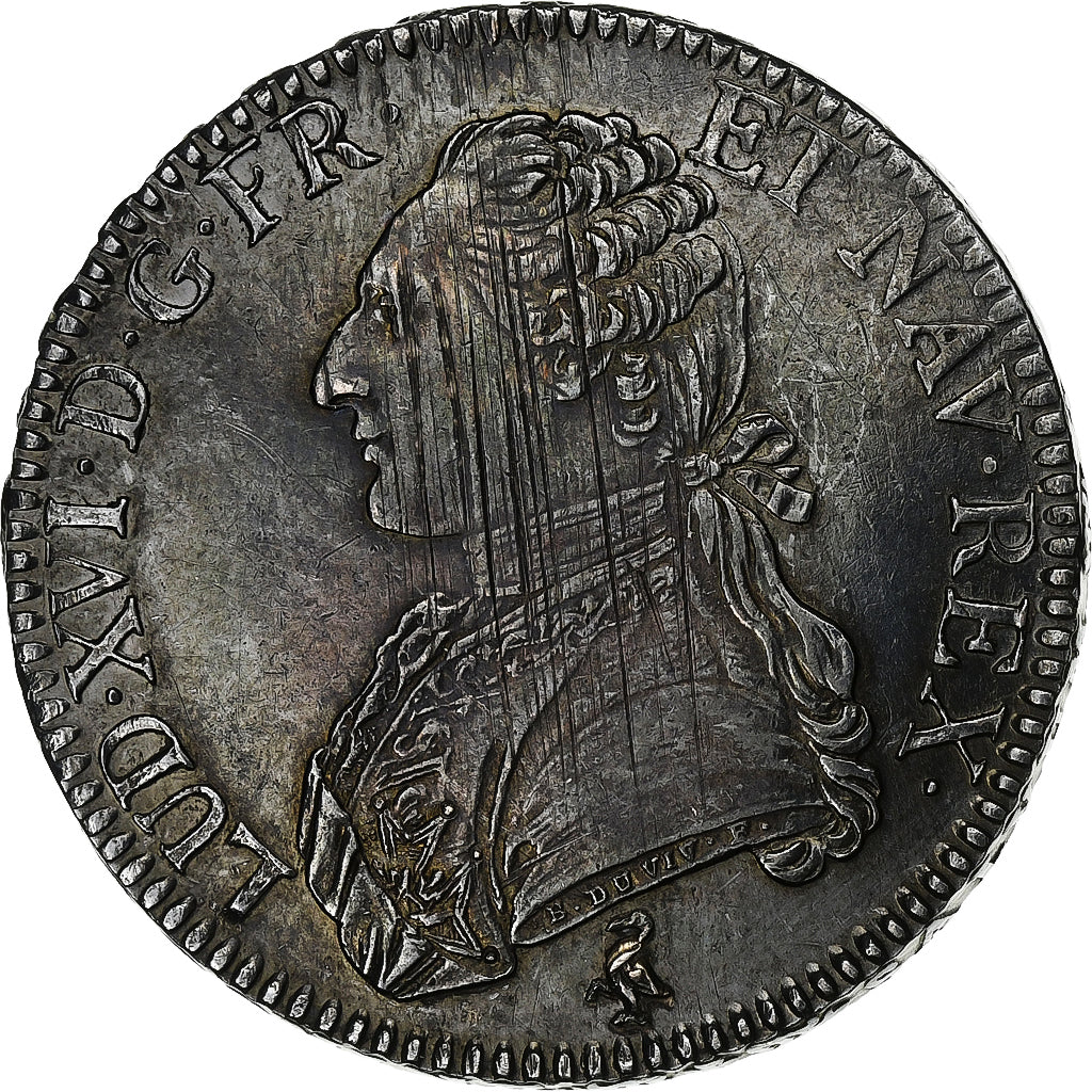 France, Louis XVI, Ecu aux branches d'olivier, 1790, Paris, 1er sem, Silver