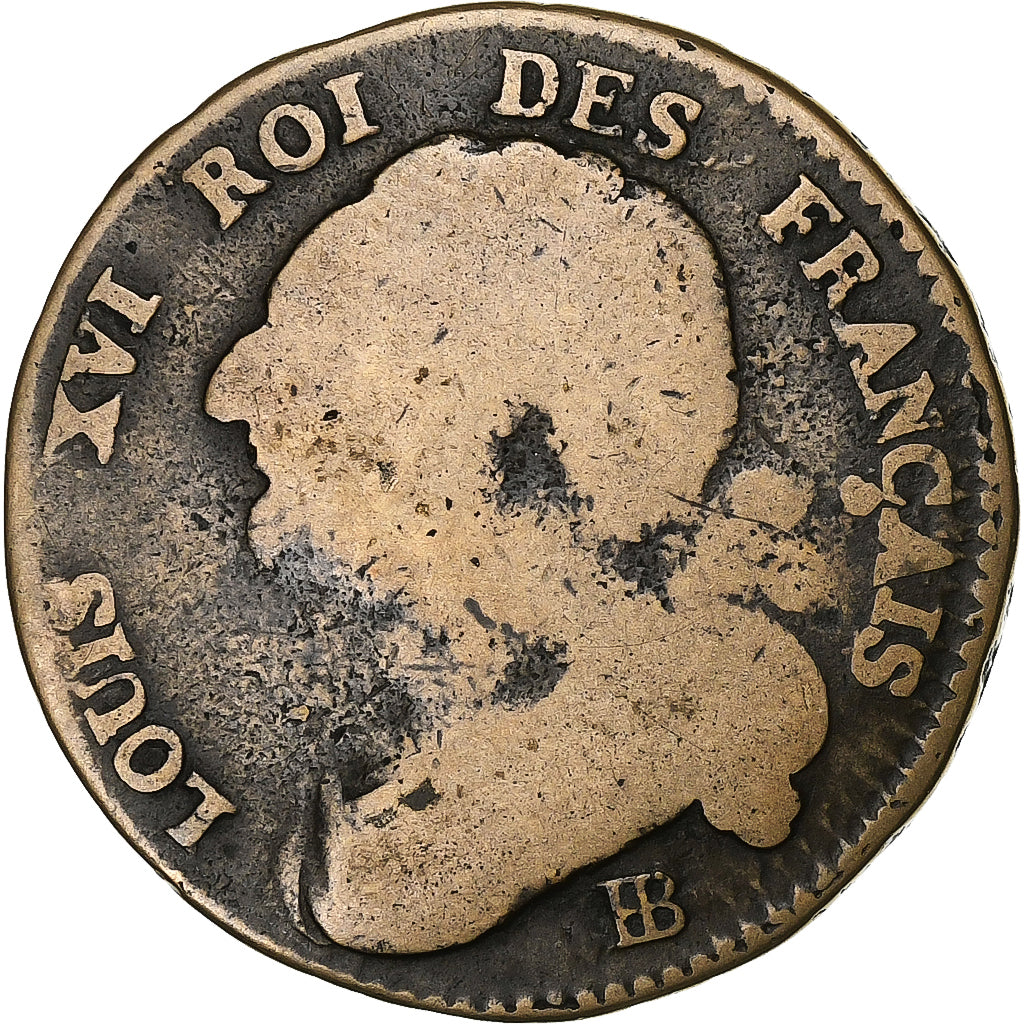 Francia, 12 Deniers, 12 deniers français, 1792, Strasbourg, Constitution