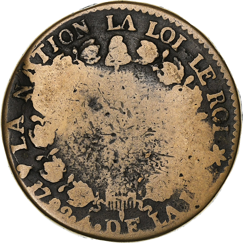 Francia, 12 Deniers, 12 deniers français, 1792, Strasbourg, Constitution