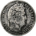 Francia, Louis-Philippe I, Franc, 1845, Rouen, Plata, BC+, Gadoury:453, KM:748.2