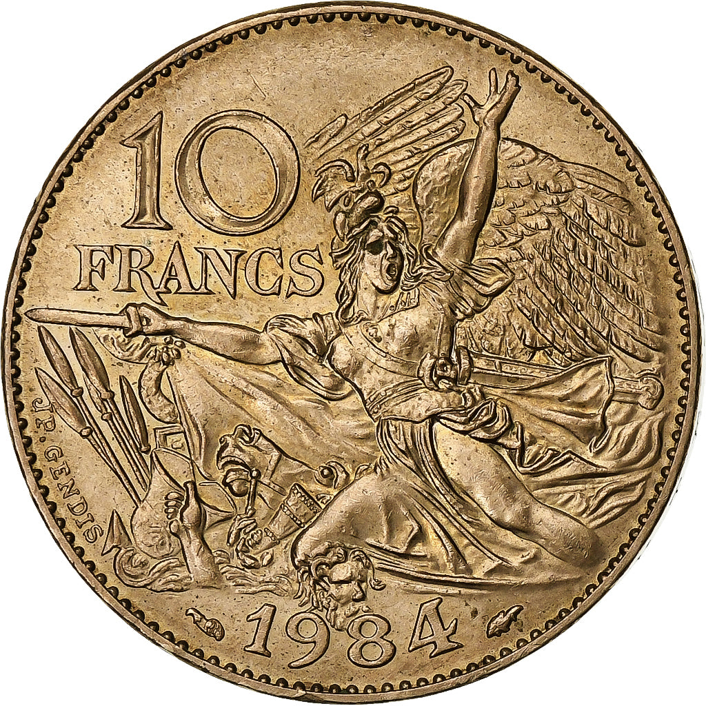 Francia, 10 Francs, François Rude, 1984, Paris, Tranche B, Nichel-bronzo, SPL-