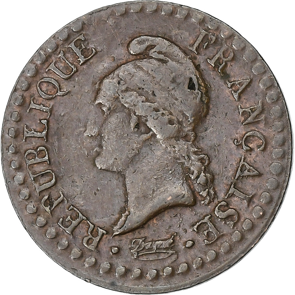 Frankrijk, Centime, Dupré, An 6 (1798), Paris, Bronzen, ZF, Gadoury:76, KM:646