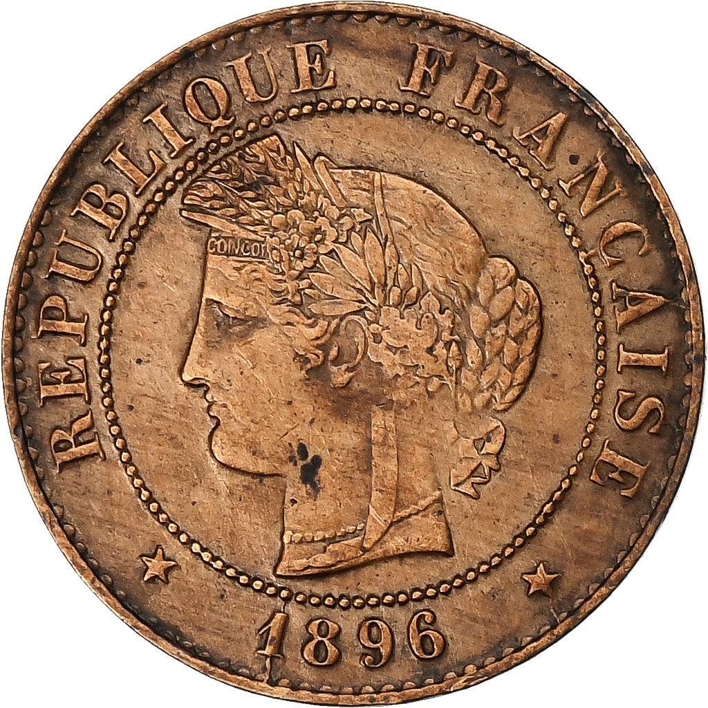 Francja, Centime, Cérès, 1896, Paris, Brązowy, AU(50-53), Gadoury:88