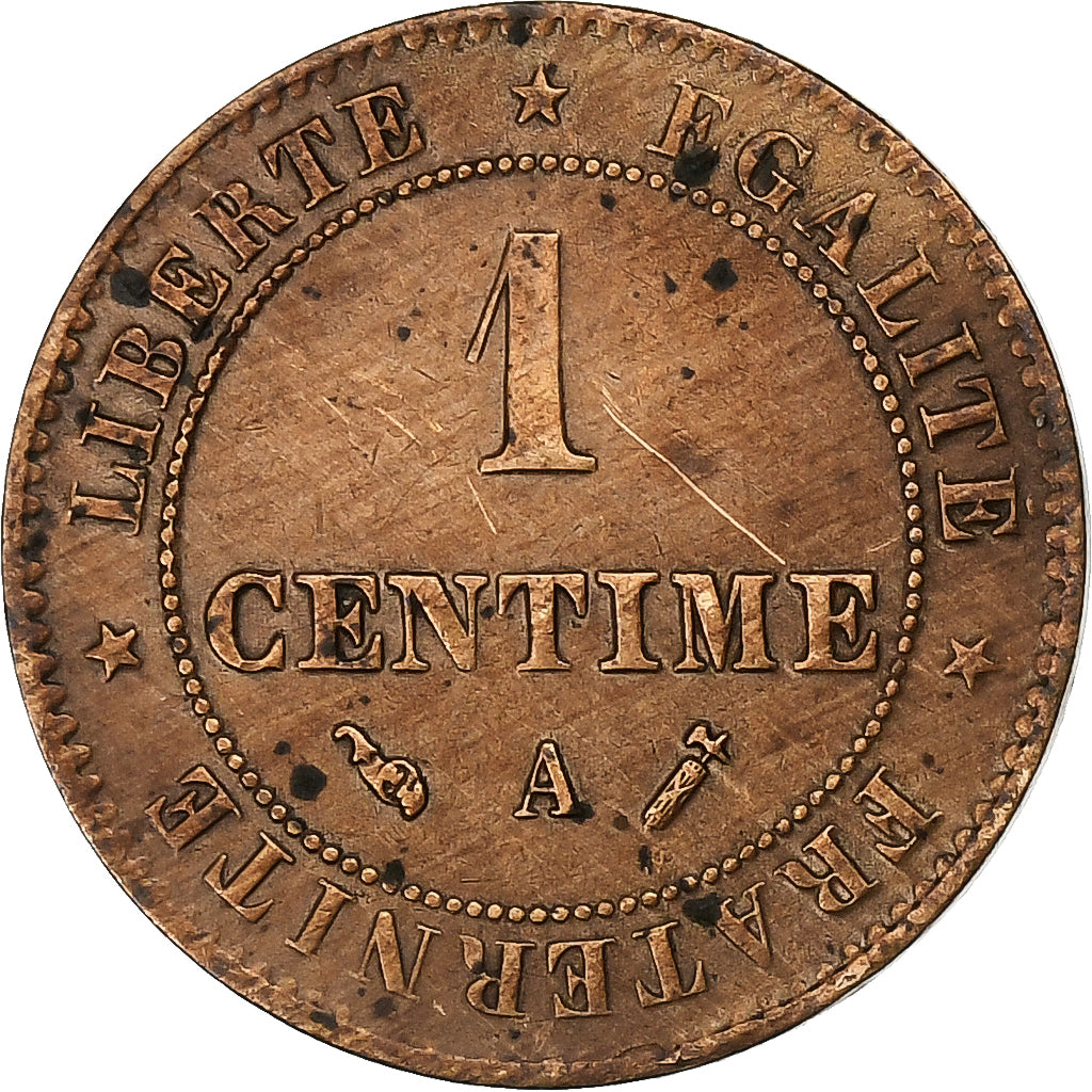 Francja, Centime, Cérès, 1896, Paris, Brązowy, AU(50-53), Gadoury:88