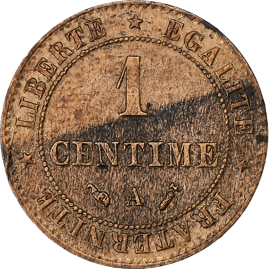 Frankrijk, Centime, Cérès, 1891, Paris, Bronzen, ZF, Gadoury:88, KM:826.1