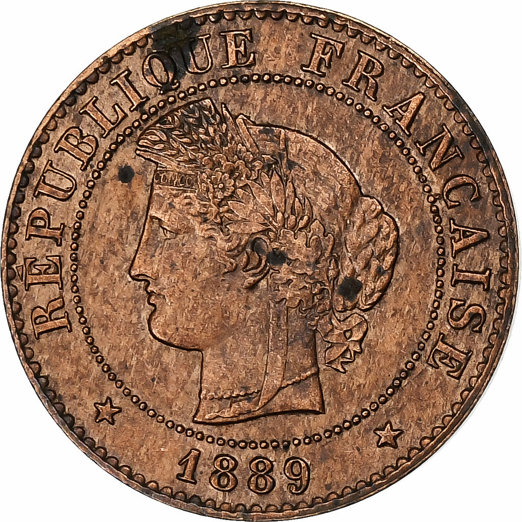Frankreich, Centime, Cérès, 1889, Paris, Bronze, SS, Gadoury:88, KM:826.1