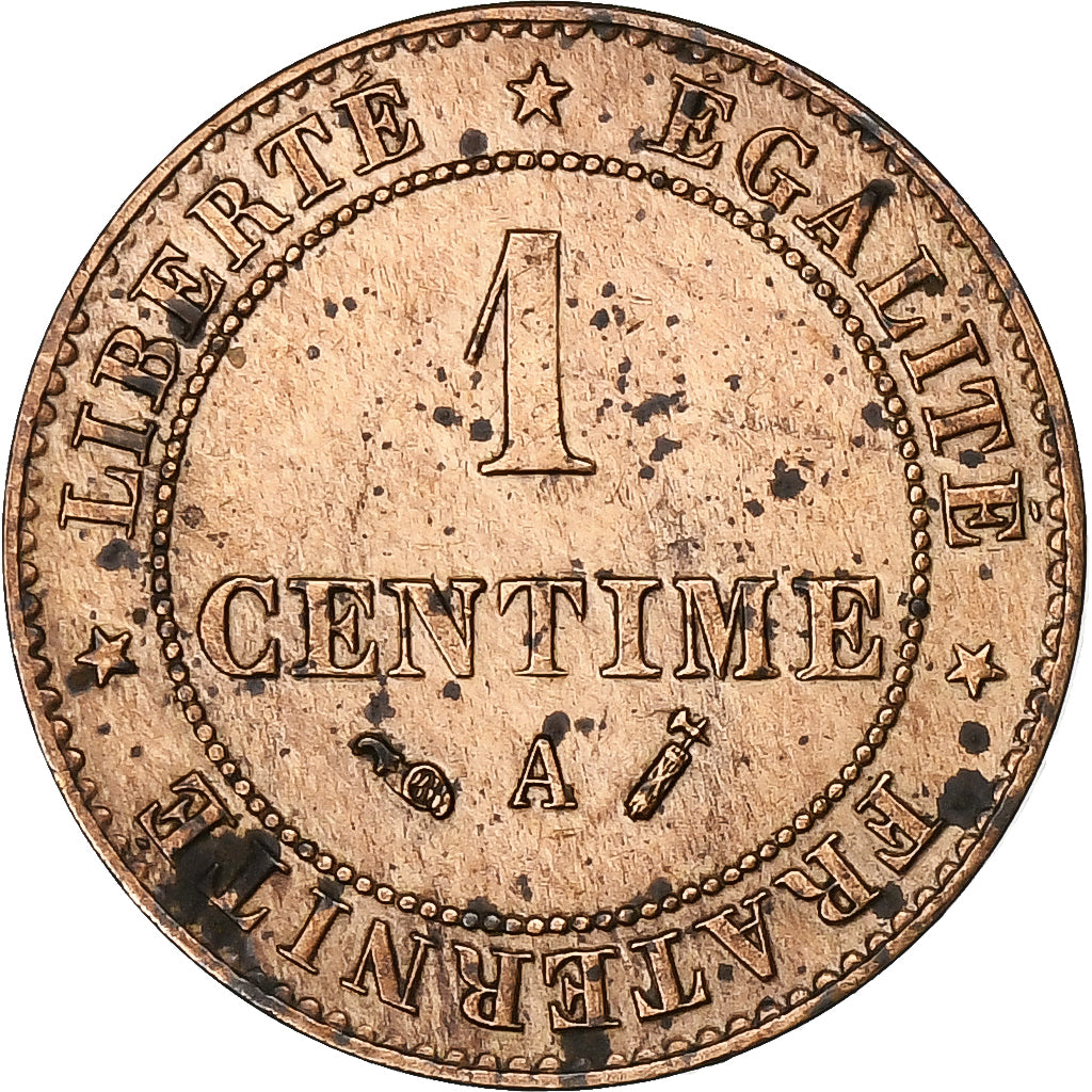 Frankreich, Centime, Cérès, 1889, Paris, Bronze, SS, Gadoury:88, KM:826.1