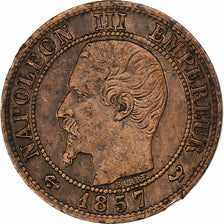 France, Napoleon III, Centime, 1857, Lille, Bronze, EF(40-45), Gadoury:86