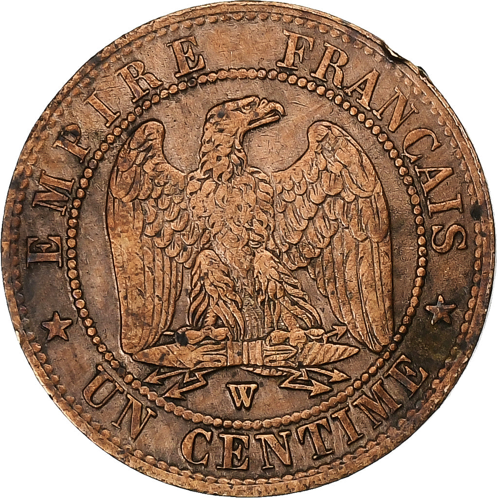 France, Napoleon III, Centime, 1857, Lille, Bronze, EF(40-45), Gadoury:86