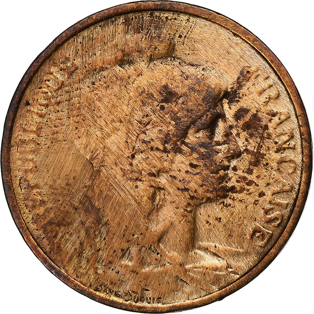 Francja, 5 Centimes, Dupuis, 1908, Paris, Brązowy, VF(30-35), Gadoury:165