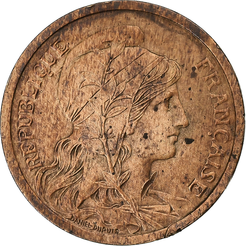 France, 2 Centimes, Dupuis, 1898, Paris, Bronze, EF(40-45), Gadoury:107, KM:841