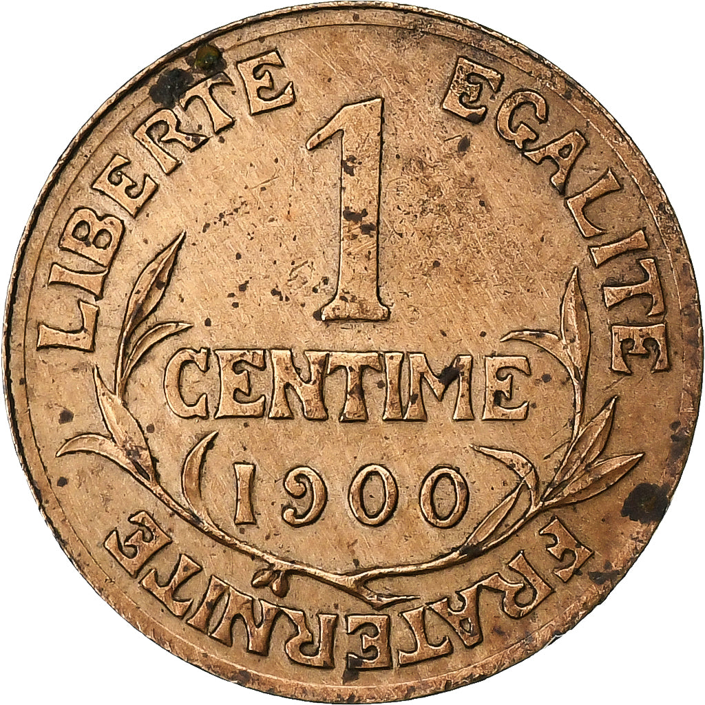 França, Centime, Dupuis, 1900, Paris, Rara, Bronze, EF(40-45), Gadoury:90