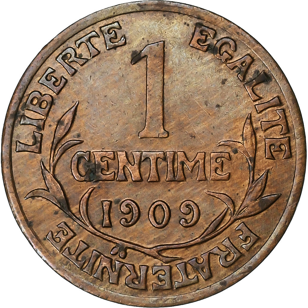 France, Centime, Dupuis, 1909, Paris, Bronze, EF(40-45), Gadoury:90, KM:840
