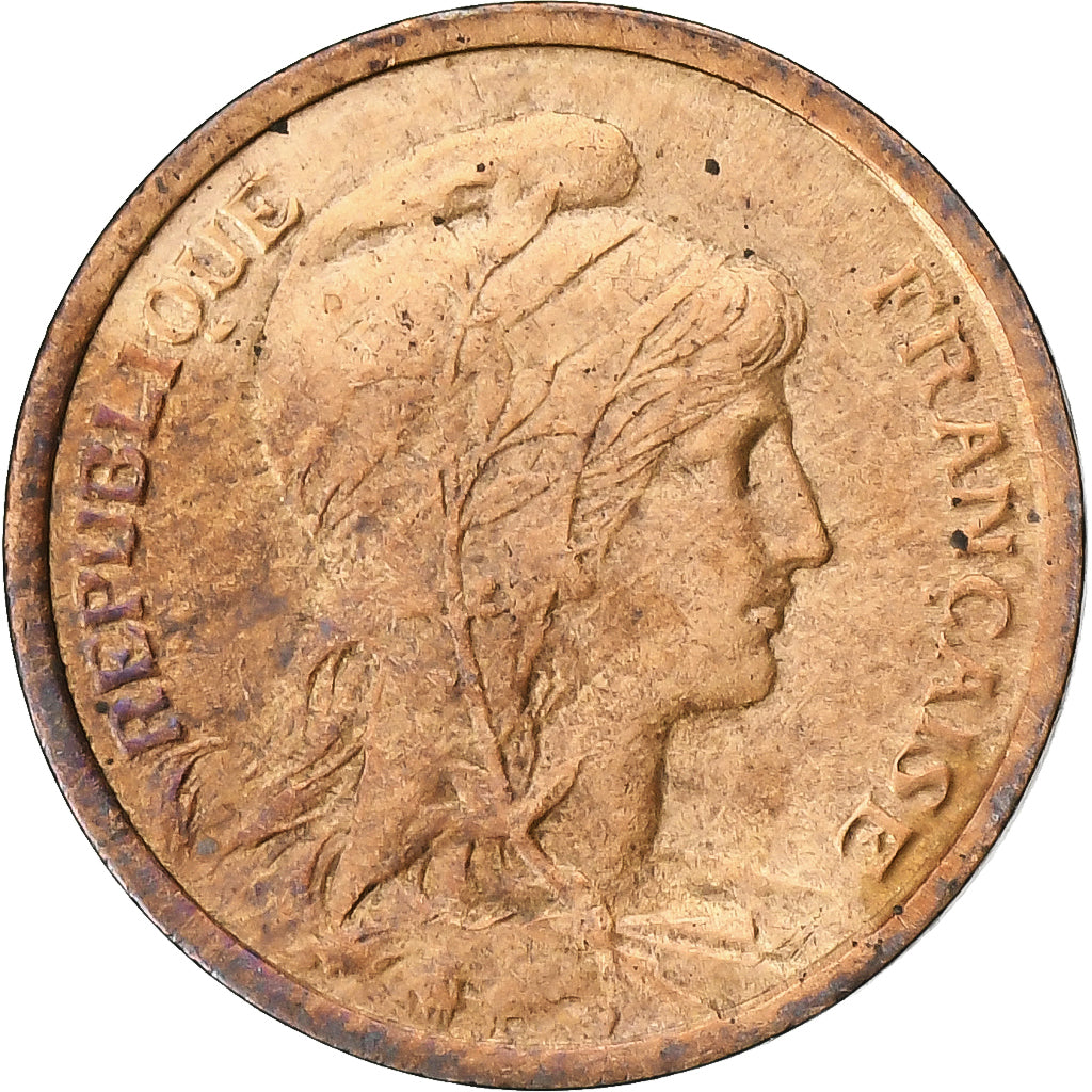Francja, Centime, Dupuis, 1908, Paris, Brązowy, EF(40-45), Gadoury:90, KM:840