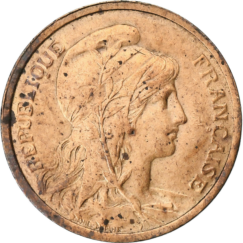 Francja, Centime, Dupuis, 1904, Paris, Brązowy, EF(40-45), Gadoury:90, KM:840