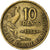 Frankrijk, 10 Francs, Guiraud, 1954, Paris, Aluminum-Bronze, FR+, Gadoury:812