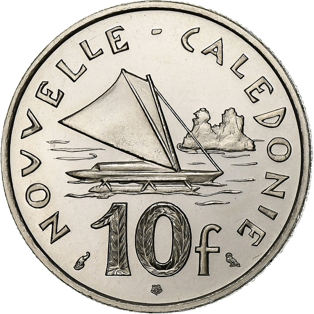 New Caledonia, 10 Francs, 1967, Paris, ESSAI, Nickel, MS(65-70), KM:E11