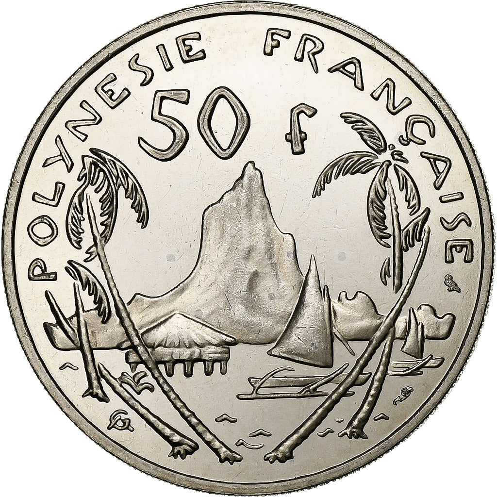 Polynésie française, 50 Francs, 1967, Paris, ESSAI, Nickel, FDC, KM:E3
