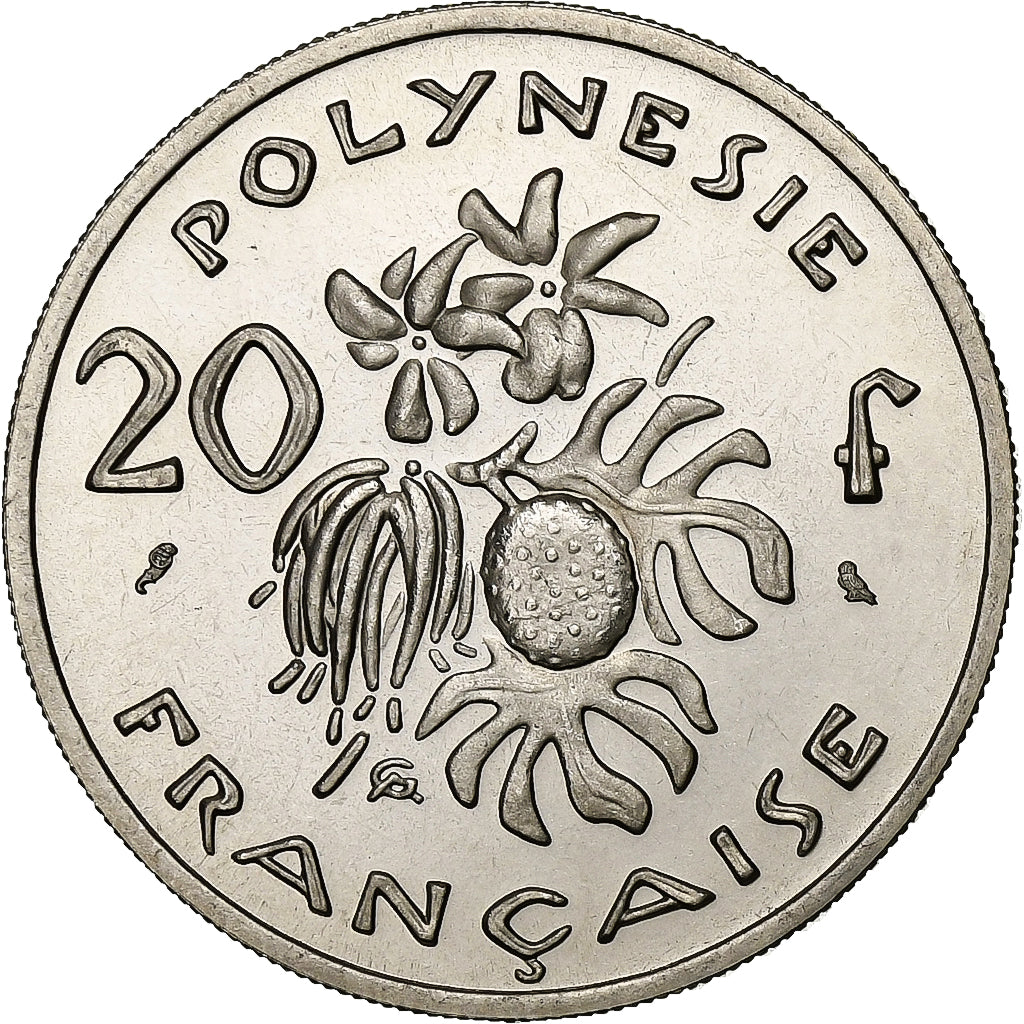 Polynésie française, 20 Francs, 1967, Paris, ESSAI, Nickel, FDC, KM:E2