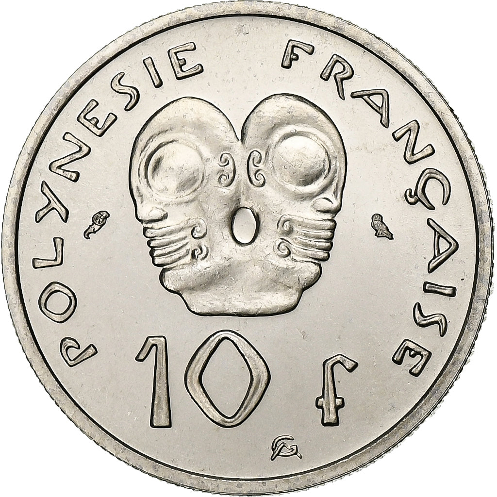 Polinezja Francuska, 10 Francs, 1967, Paris, PRÓBA, Nikiel, MS(65-70), KM:E1