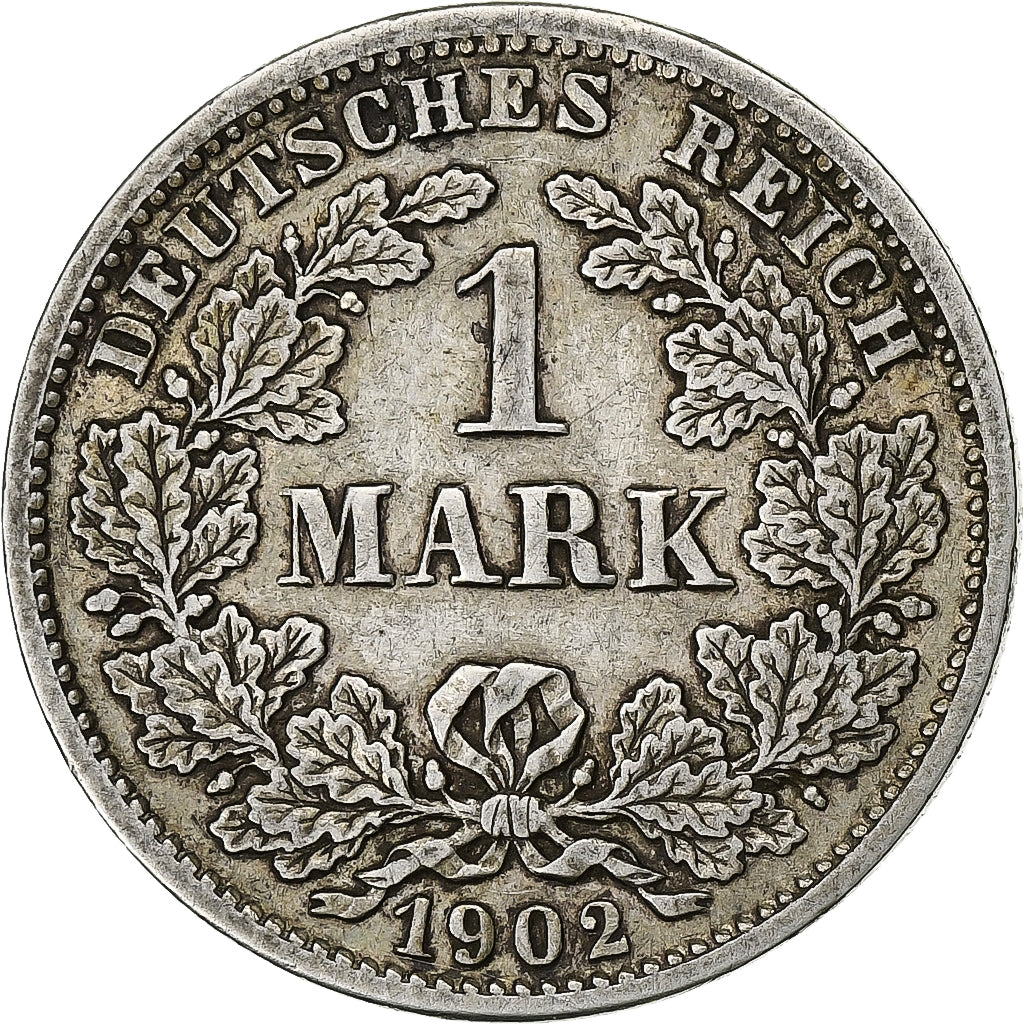 GERMANY - EMPIRE, Wilhelm II, Mark, 1902, Munich, Silver, EF(40-45), KM:14