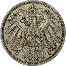GERMANY - EMPIRE, Wilhelm II, Mark, 1910, Berlin, Silver, EF(40-45), KM:14