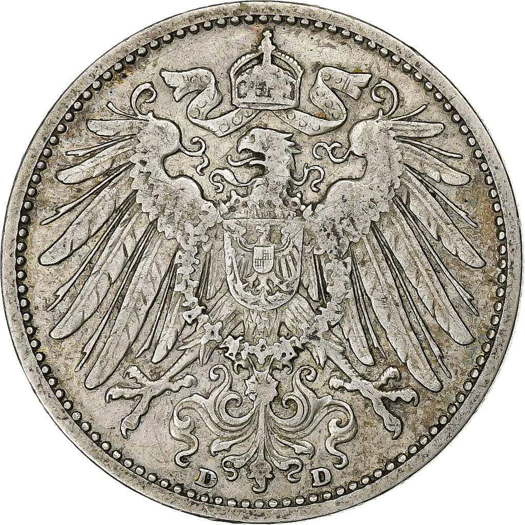GERMANY - EMPIRE, Wilhelm II, Mark, 1901, Munich, Silber, SS, KM:14