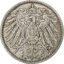GERMANY - EMPIRE, Wilhelm II, Mark, 1901, Munich, Silver, EF(40-45), KM:14