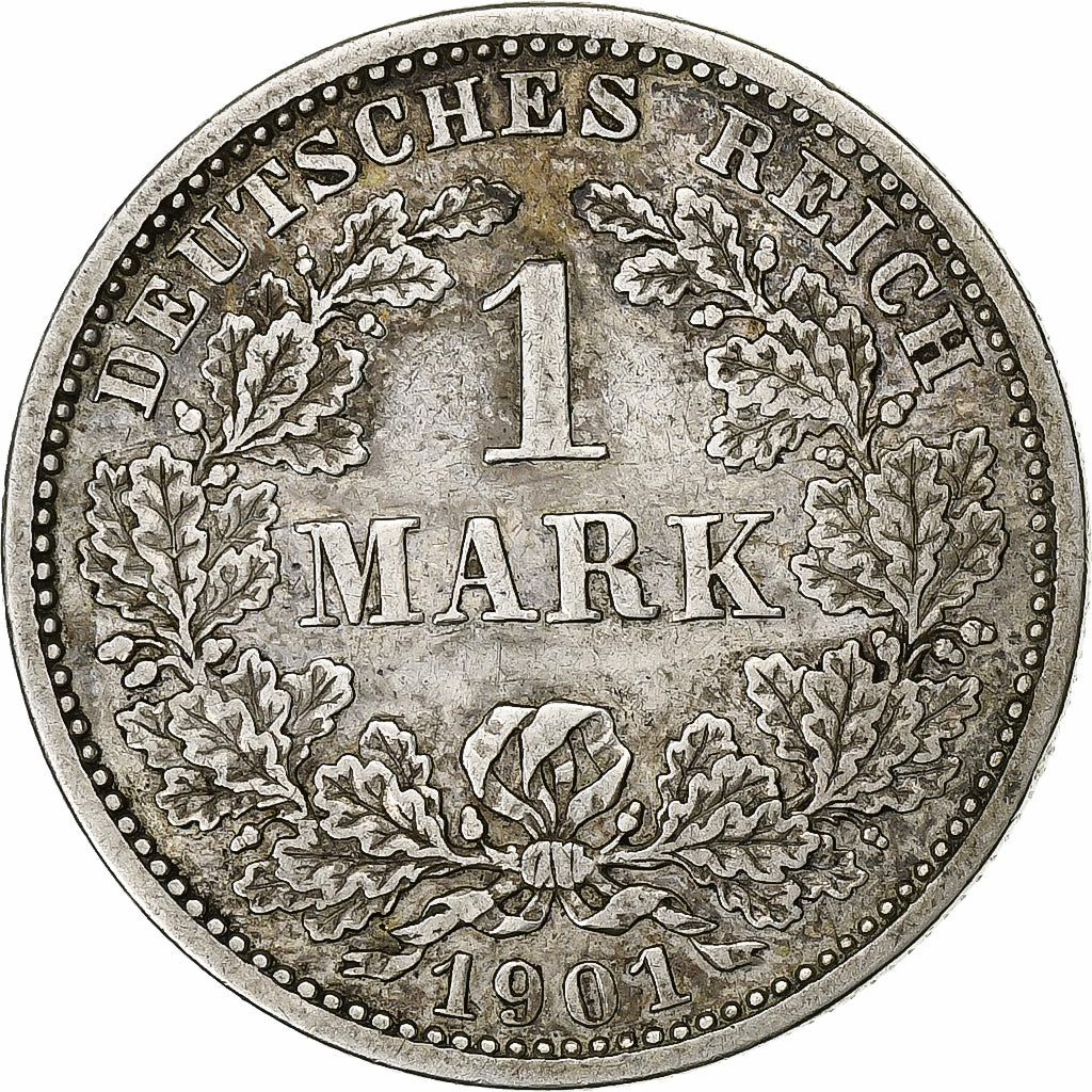GERMANY - EMPIRE, Wilhelm II, Mark, 1901, Munich, Silber, SS, KM:14