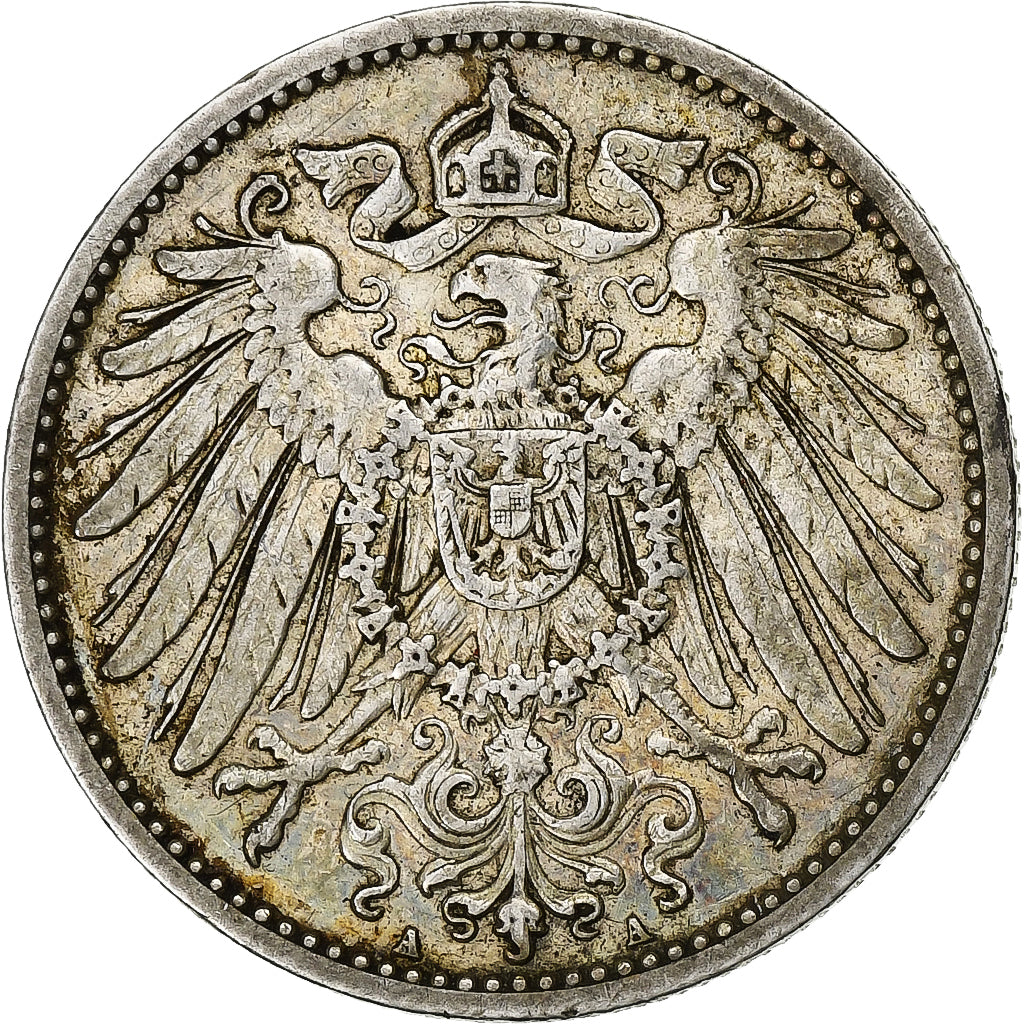 GERMANY - EMPIRE, Wilhelm II, Mark, 1904, Berlin, Silber, SS, KM:14