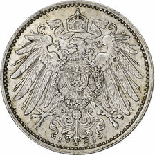 GERMANY - EMPIRE, Wilhelm II, Mark, 1914, Hambourg, Silver, AU(50-53), KM:14
