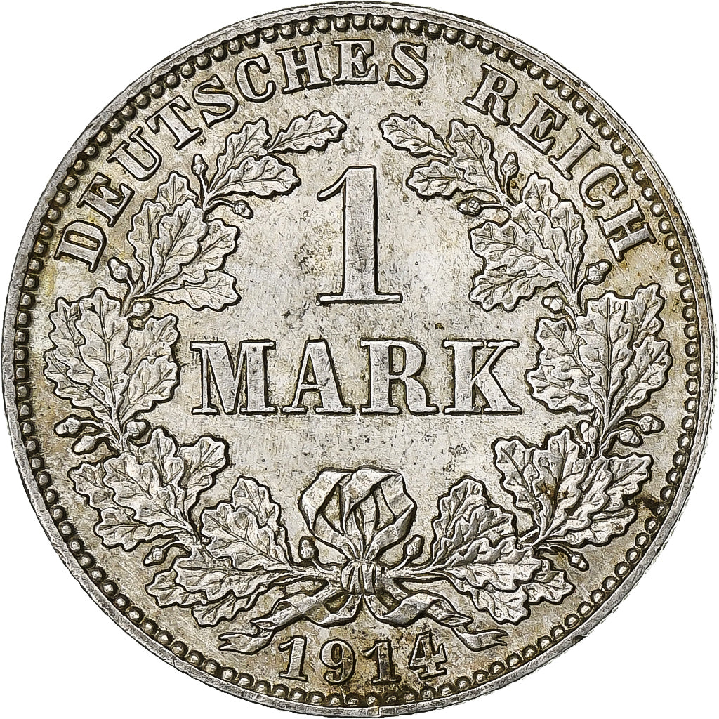 Empire allemand, Wilhelm II, Mark, 1914, Hambourg, Argent, TTB+, KM:14