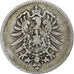 DUITSLAND - KEIZERRIJK, Wilhelm I, Mark, 1875, Stuttgart, Zilver, FR+, KM:7